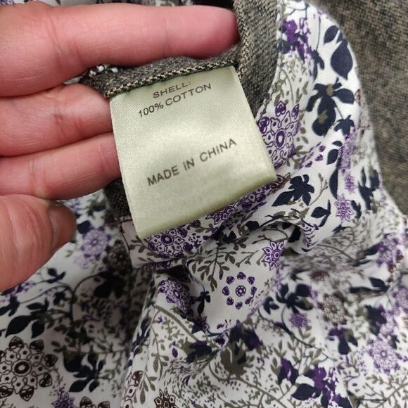 Paul Saint Brown Gray 100% cotton button down blazer suit jacket size L - Picture 6 of 11